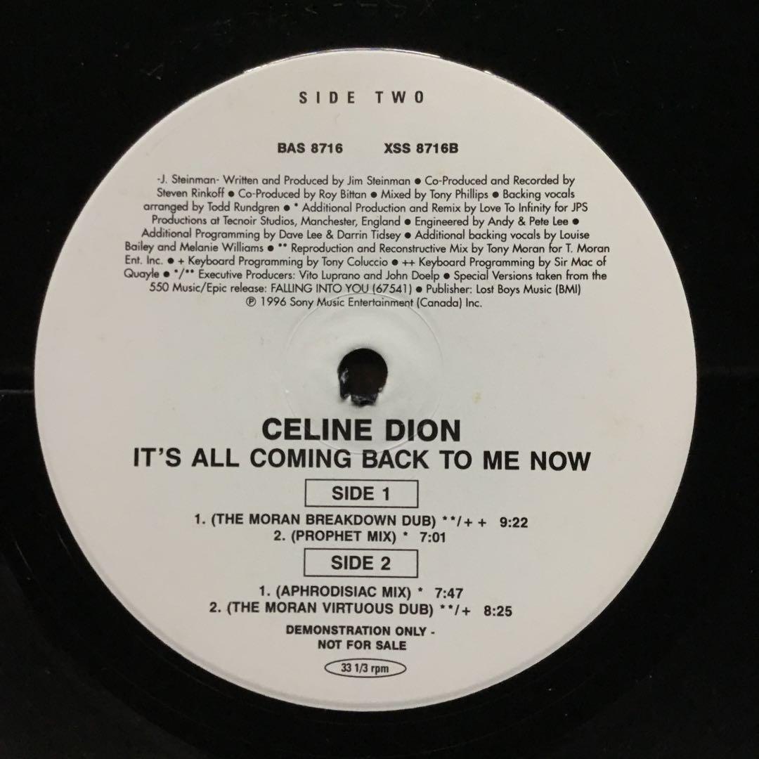 洋楽レコード　CELINE DION IT’S ALL~ WRRC
