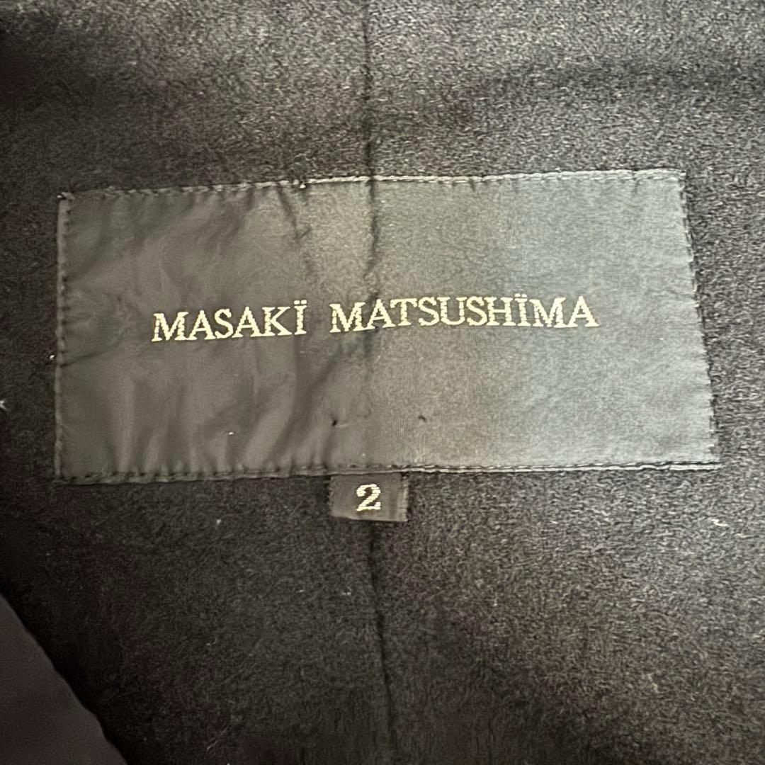 マサキマツシマ MASAKI MATSUSHIMA ダッフルコート　トグル　黒