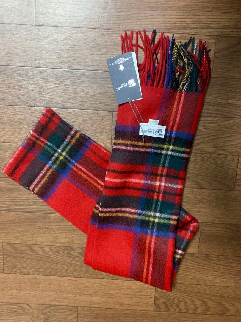 u*様 中判ジョンストンズ カシミヤ 100%マフラー ロイヤルスチュワート