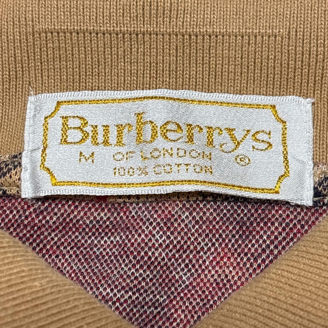 Burberrys バーバリー 長袖 ポロシャツ ホースロゴ ノバチェック M