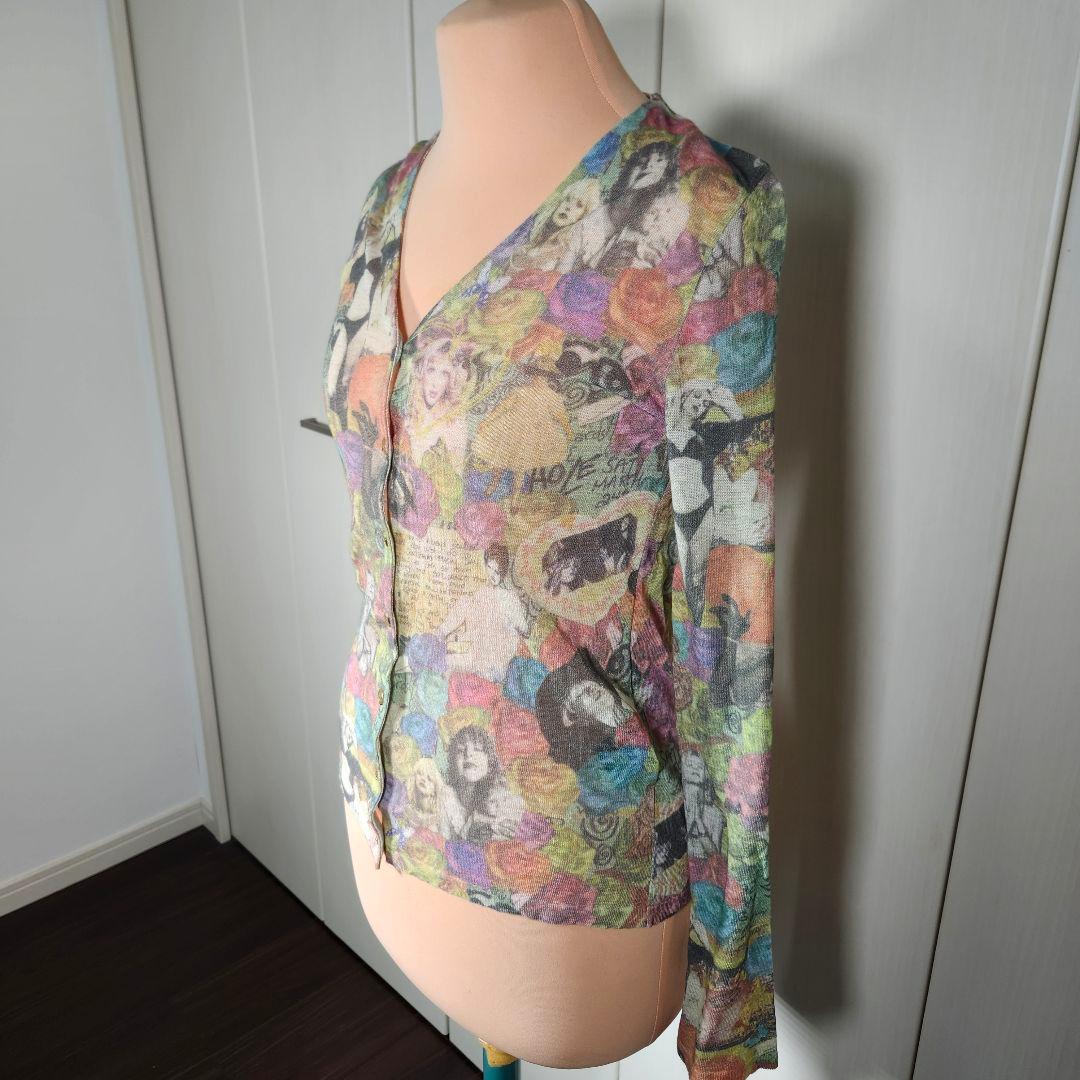 希少　HYSTERIC GLAMOUR コートニーラブ 総柄　薄手　カーディガン