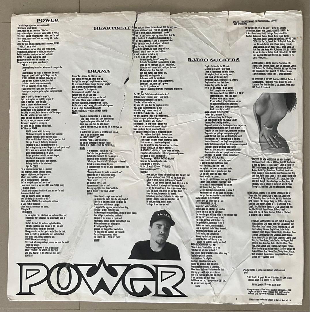 世界に一枚？サイン入りUSオリジナルエンボスジャケット！ICE-T/POWER