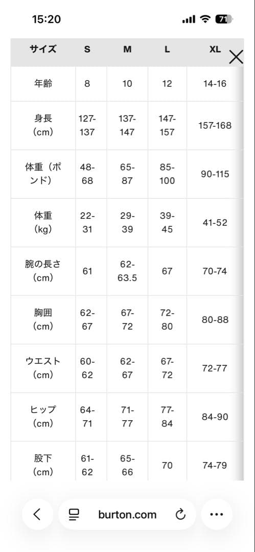 Burton スノーボードジャケット キッズLサイズ