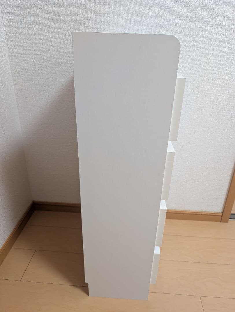 木製スリム収納　4段　薄型納入