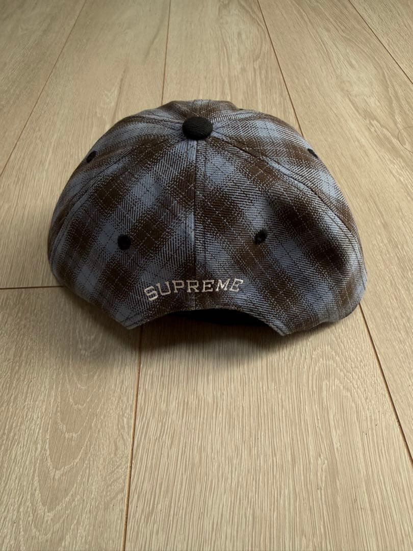Supreme 6-Panel Black Plaid キャップ