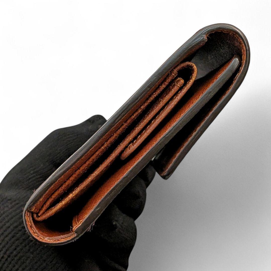 美品 ルイヴィトン モノグラム ポルトトレゾール エテュイ パピエ 折り財布
