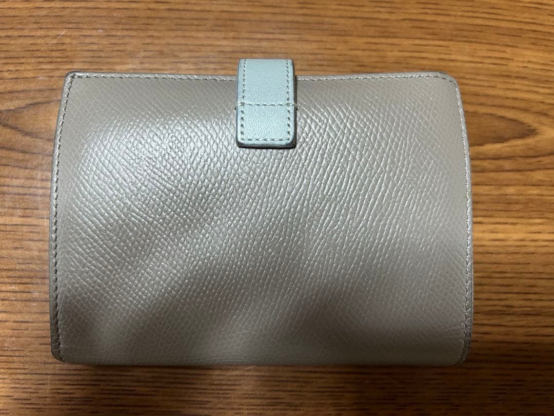 CELINE セリーヌ 二つ折り財布 グレー レザー