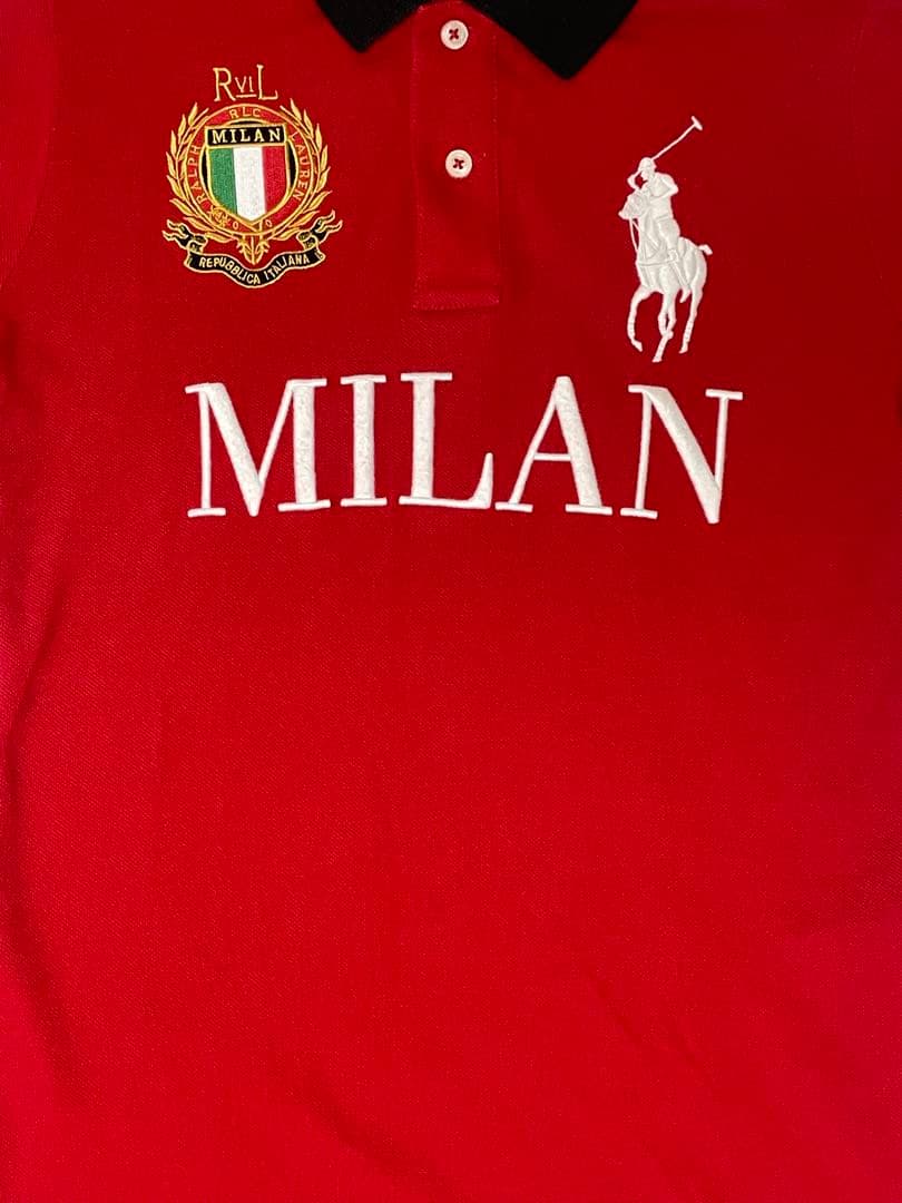 ラルフローレン　ビックポニー　刺繍　赤 ポロシャツ MILAN ミラン