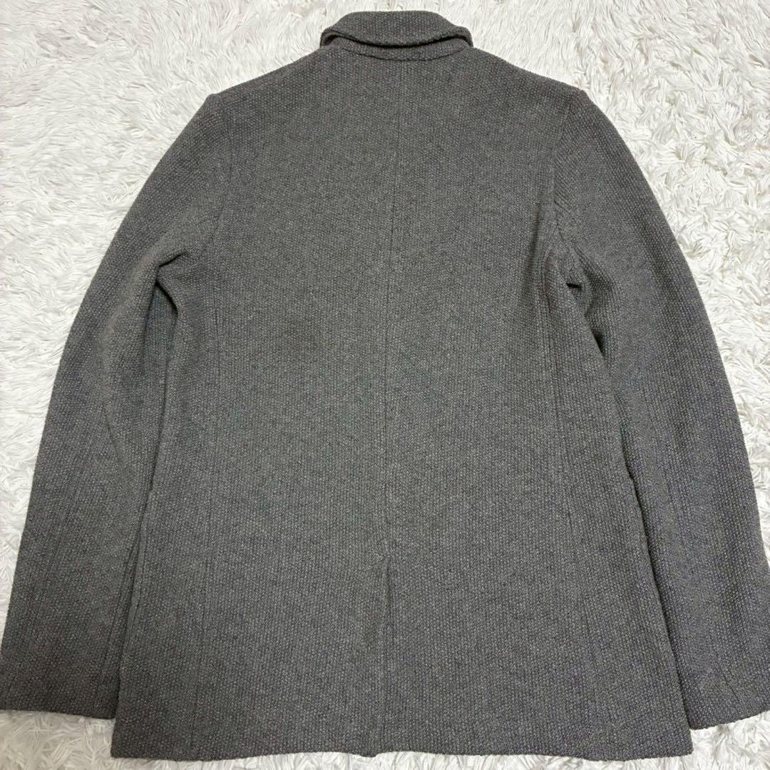 極美品　BARK テーラードジャケット ニット　アンコン　伸縮　グレー　伊製