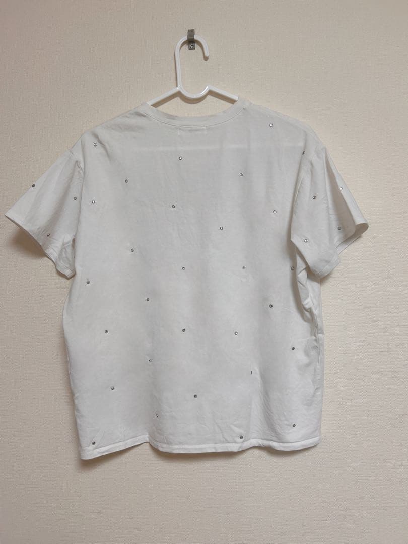 Darich キルティングアップリケビジューTシャツ ホワイト【即日発送】