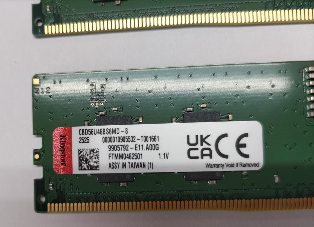 デスクトップ用メモリ　DDR5 5600 8GB×2枚