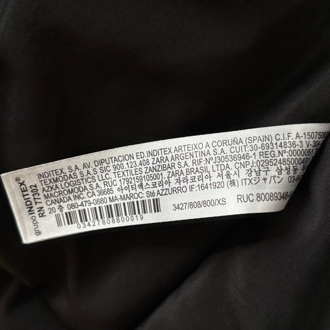 美品✨ザラ ZARA ウィンターパーカー　モッズコート　黒　防寒XS