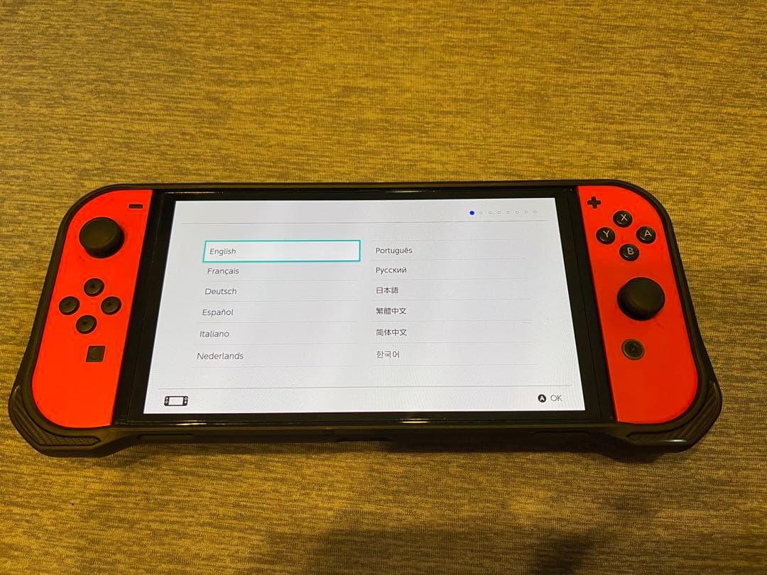 【美品】Nintendo Switch 本体 有機モデル マリオレッド オマケ付