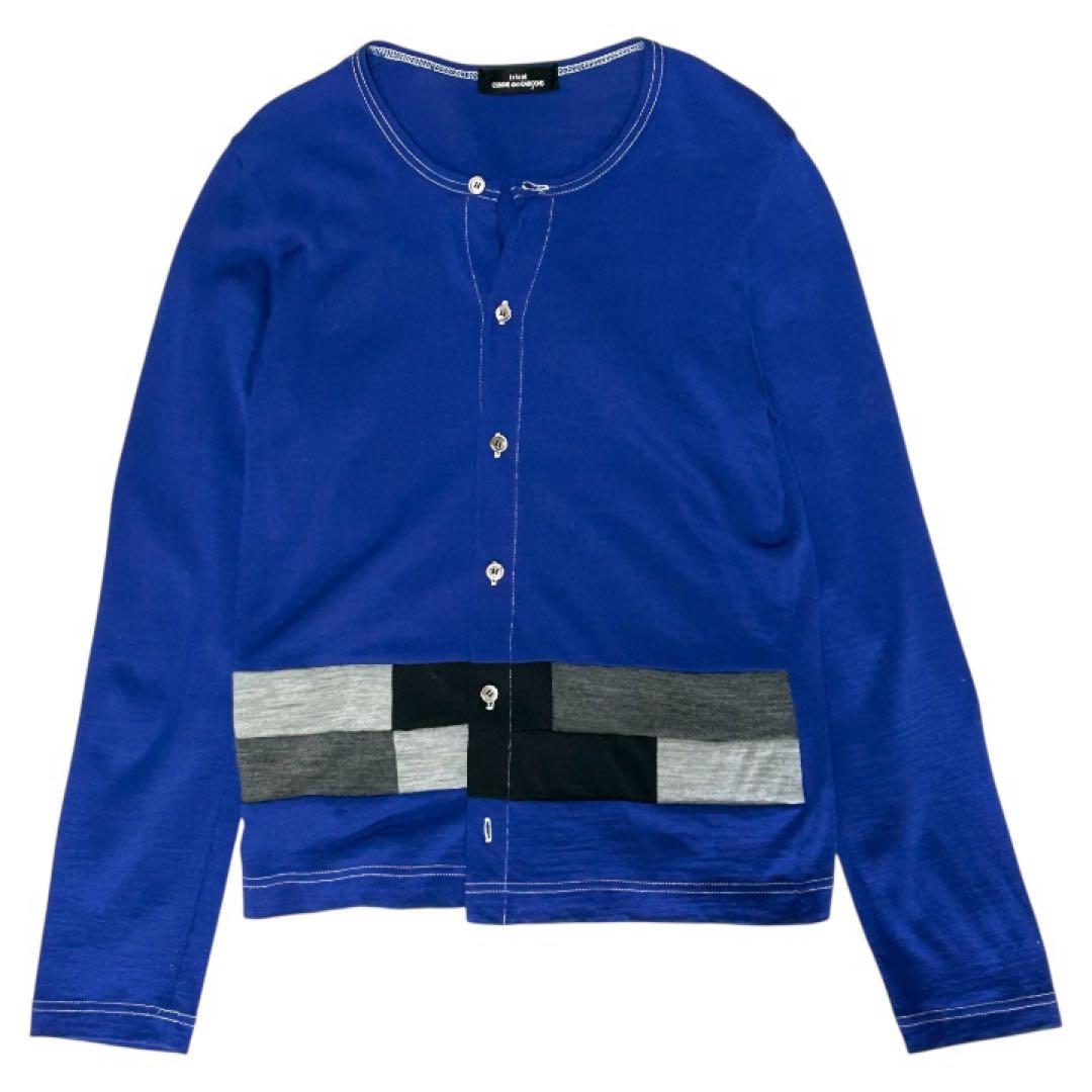 tricot COMME des GARÇONS パッチワークカーディガン 訳有