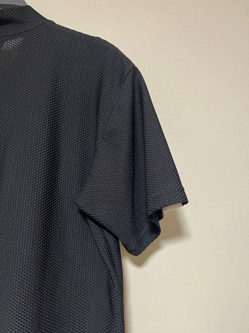 SY32 GOLF モックネックシャツ ワッフル ブラック サイズL