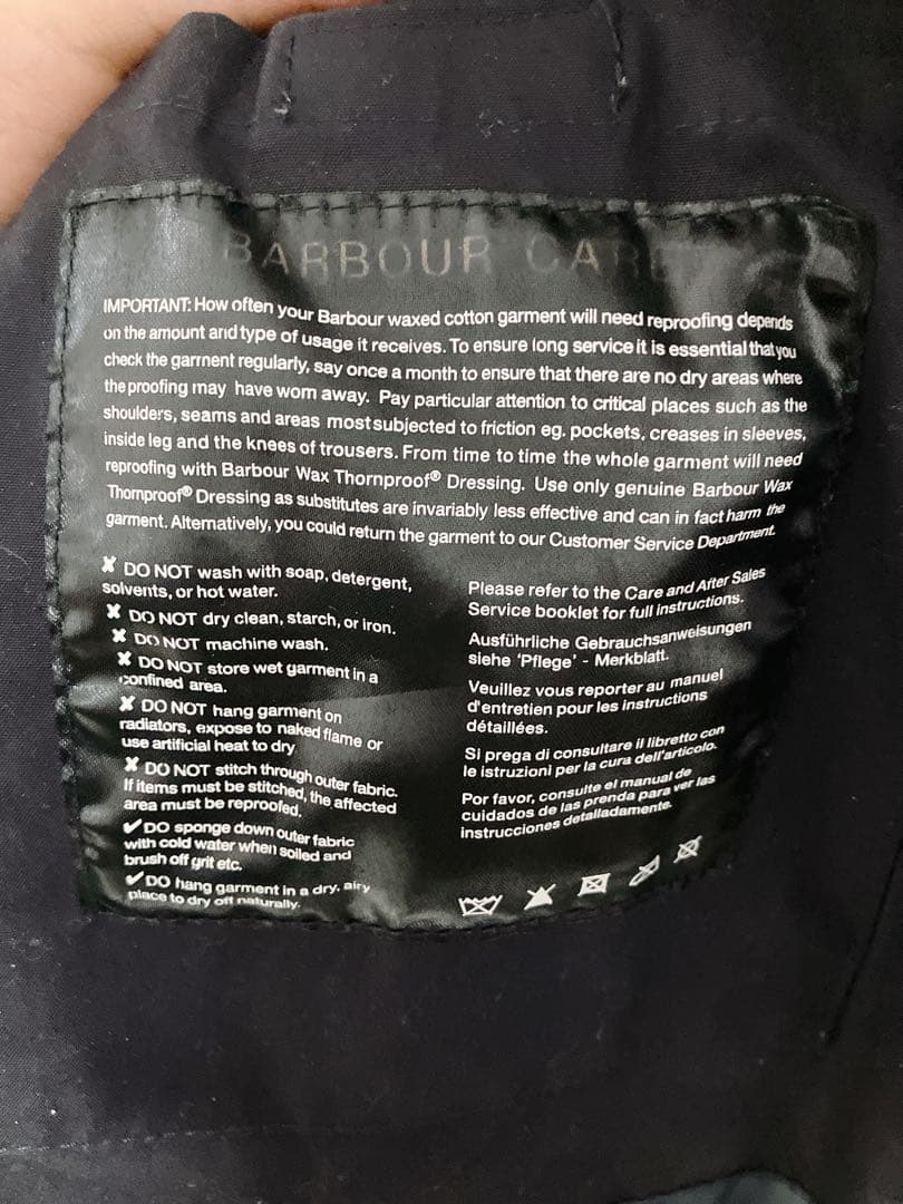 Barbourバブアー ビデイル ブルガリア製 グレー 40