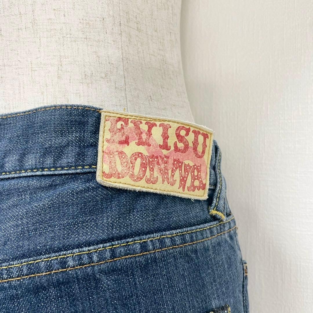y2k❤️ EVISU donna ピンク カモメ ストレートデニム