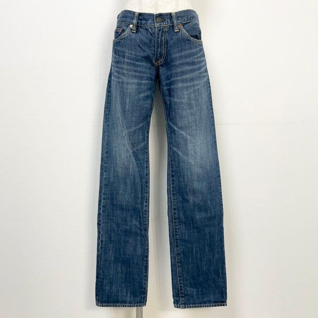 y2k❤️ EVISU donna ピンク カモメ ストレートデニム