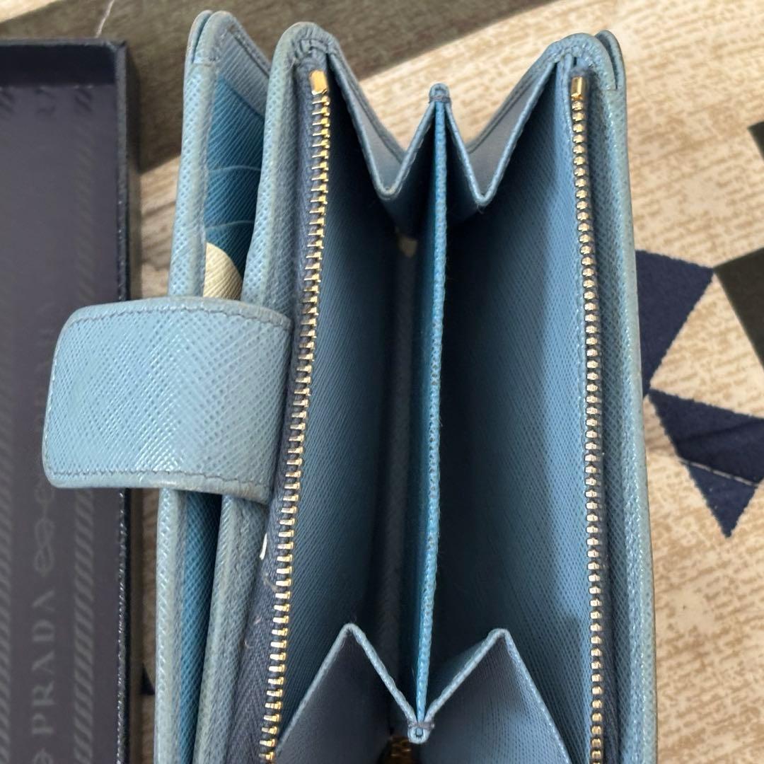 【清掃済】PRADA サフィアーノレザー 二つ折り財布