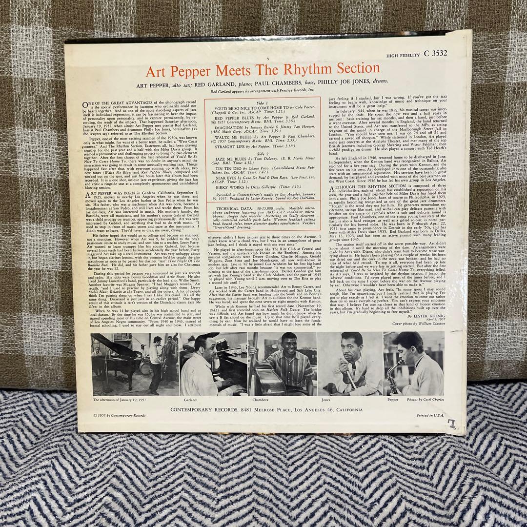 洋楽 ArtPepper meets The Rhythm SectionC3532