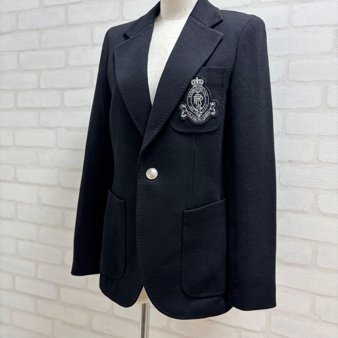★美品★POLO RALPH LAUREN 現行 QR 黒 銀ボタン ブレザー