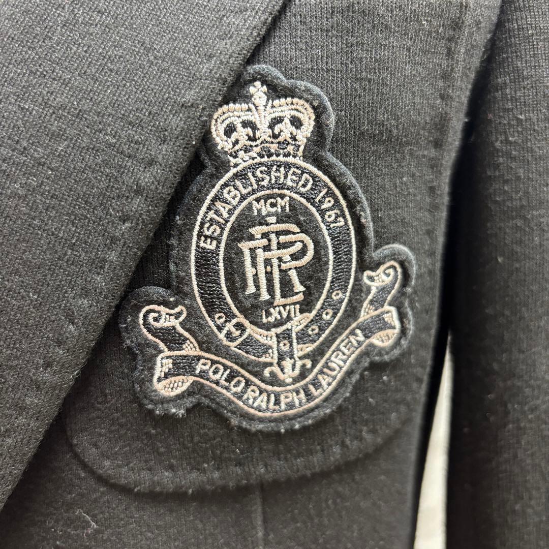 ★美品★POLO RALPH LAUREN 現行 QR 黒 銀ボタン ブレザー