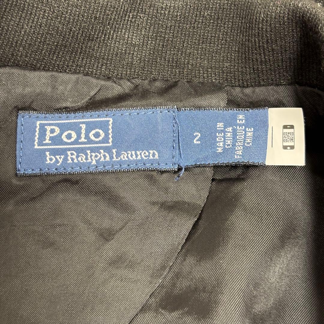 ★美品★POLO RALPH LAUREN 現行 QR 黒 銀ボタン ブレザー