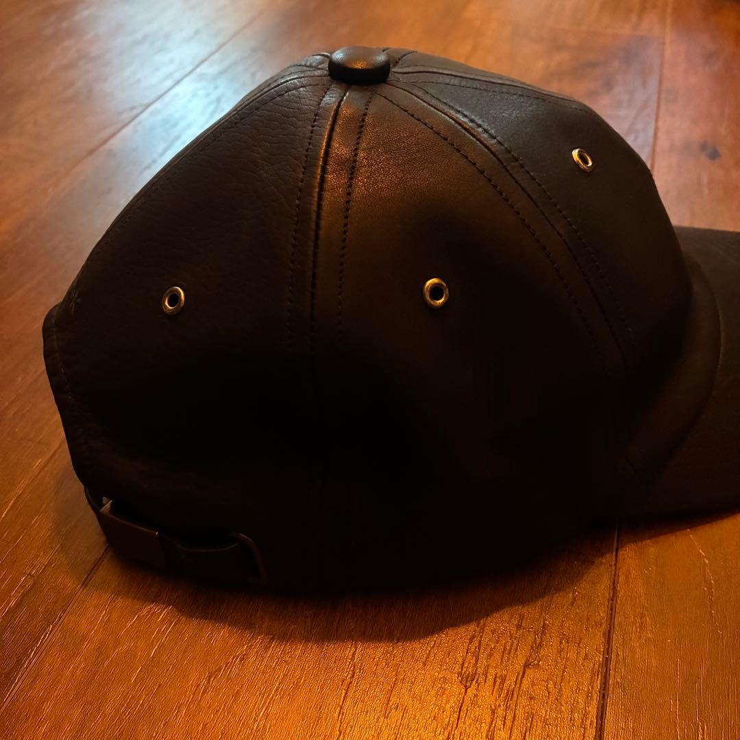 希少 ulterior 6パネルカウレザーキャップ 本革 古着