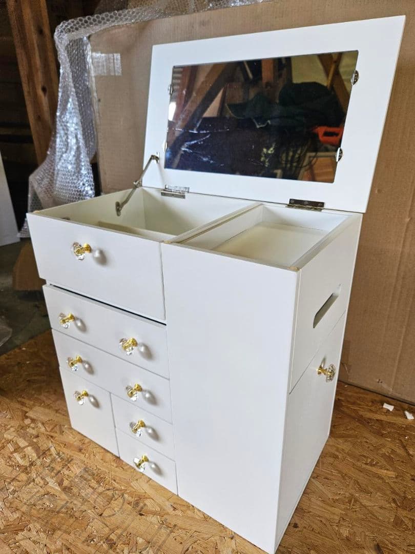 ③キズ小　コスメワゴン　WH色