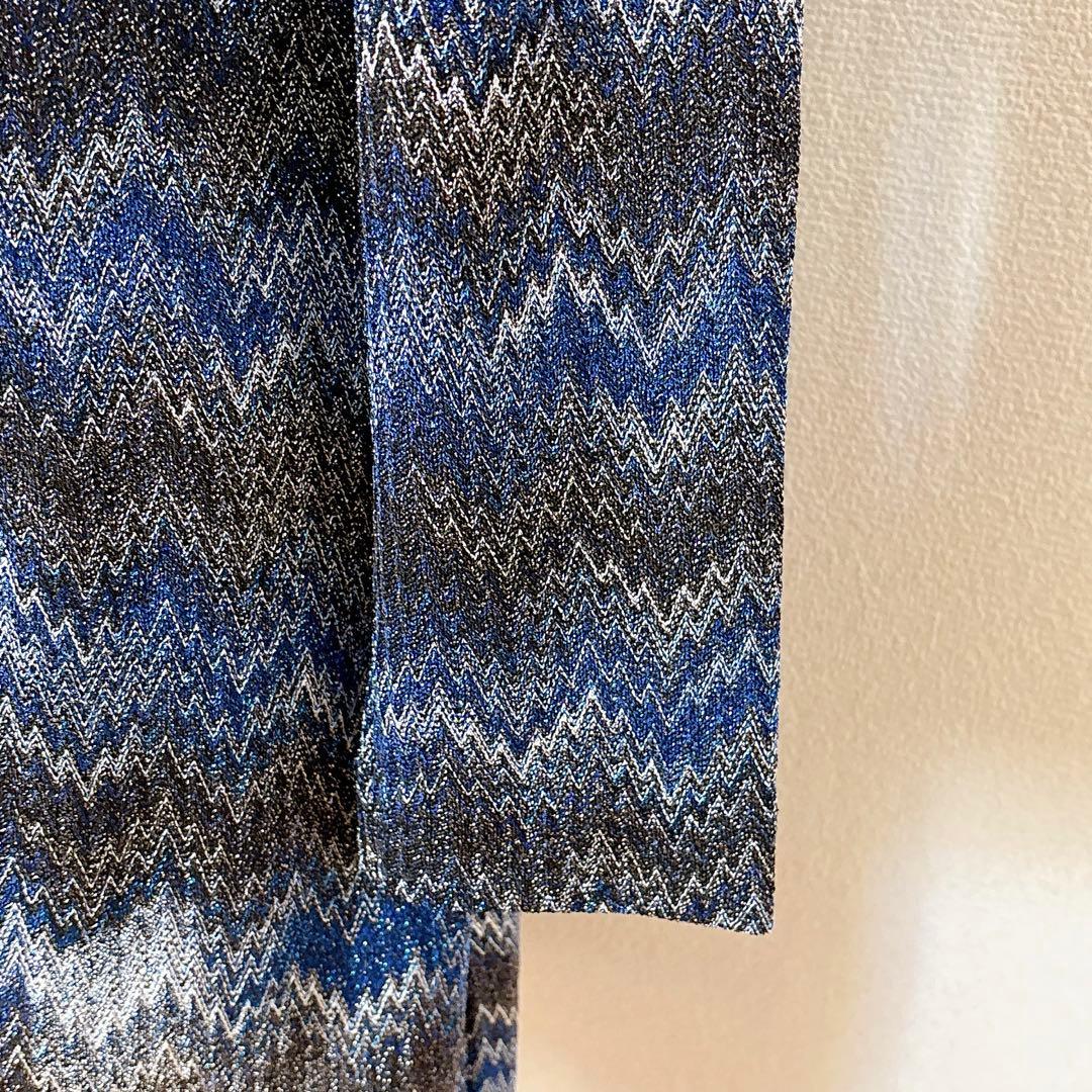 美品✨　ミッソーニ　シアー＆ラメ ロングカーディガン 46 XL オレンジタグ