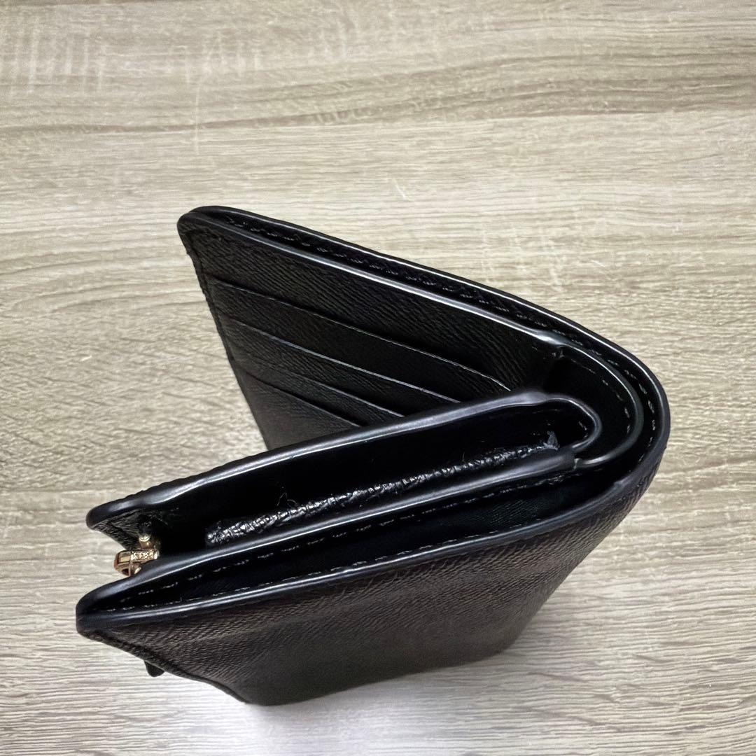 コーチ　二つ折り財布　ブラック
