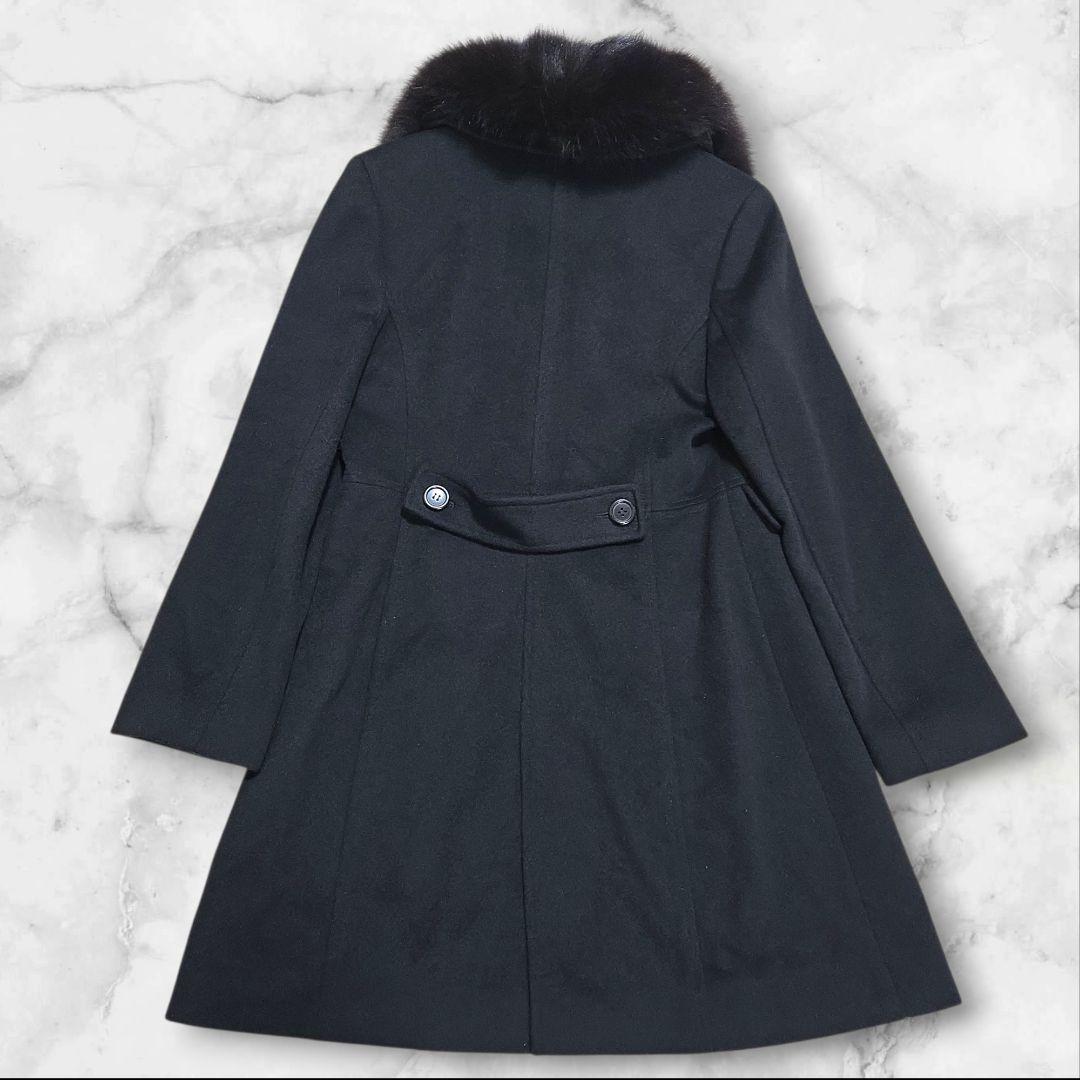 美品 東京スタイル ラティクル ロングコート カシミヤ混 ブルーフォックス