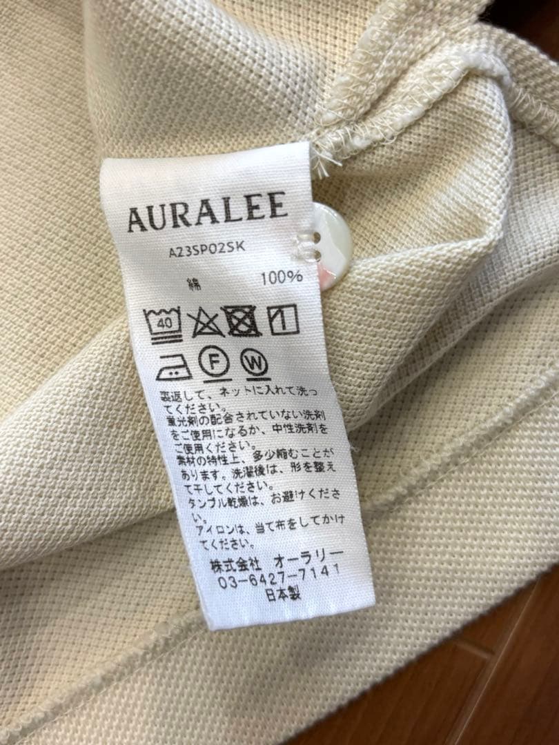 トップス AURALEE HIGH GAUGE PIQUE POLO