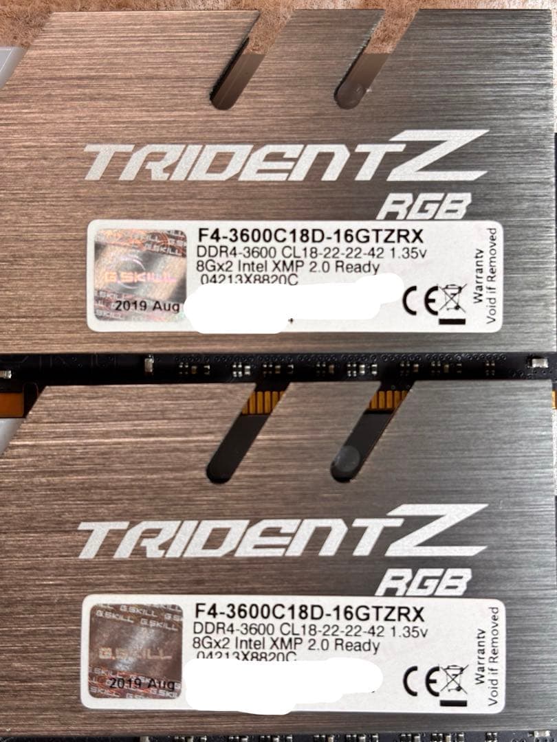 メモリー 16GB(8GB*2) G.SKILL F4-3600C18D-16GTZRX