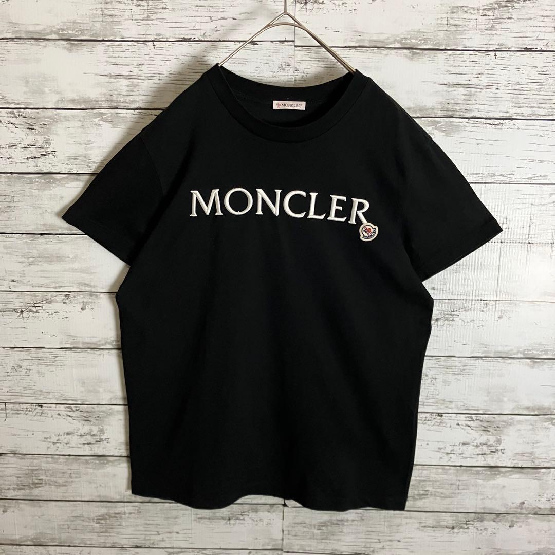 【美品】 MONCLER モンクレール 刺繍ロゴ ワッペン Tシャツ Mサイズ