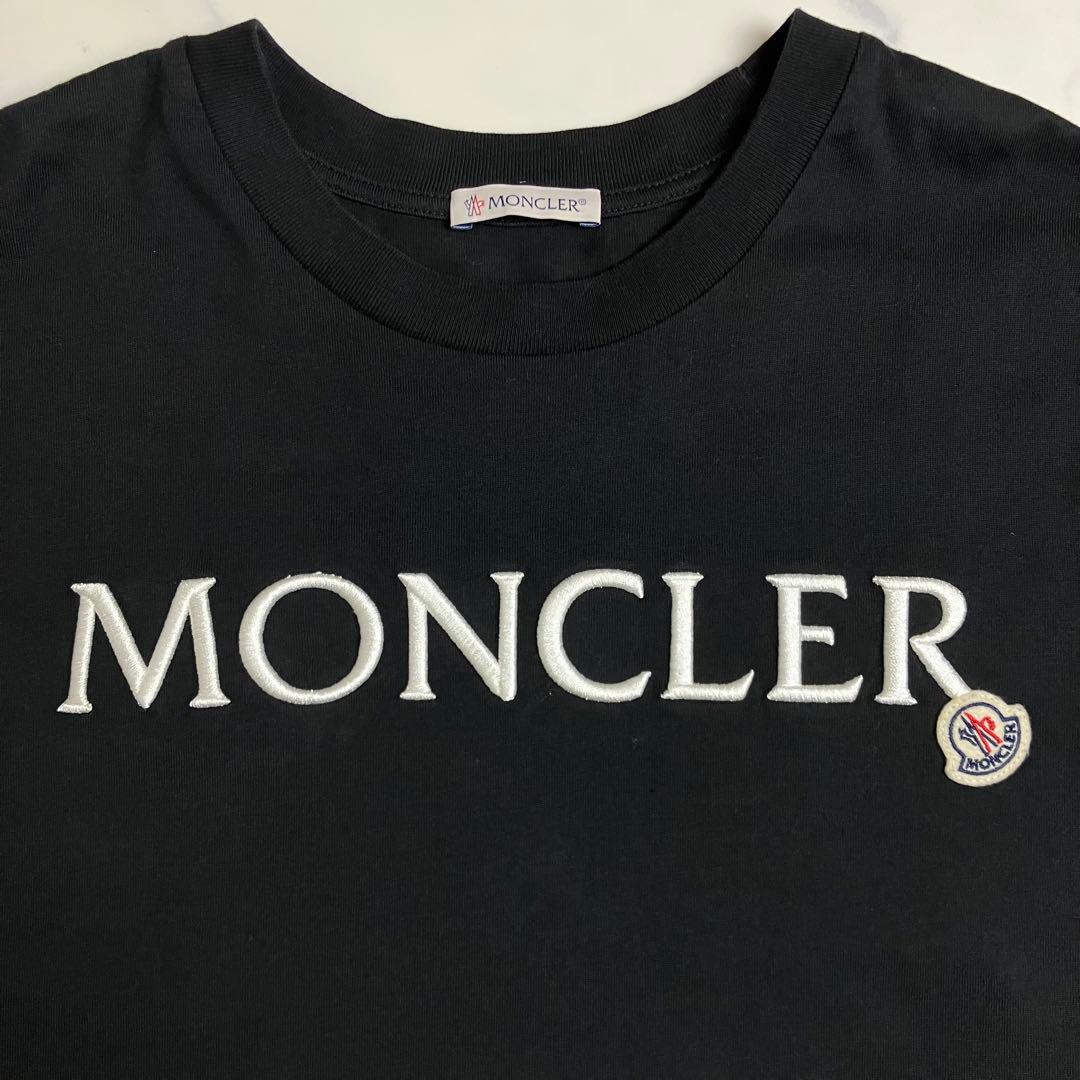 【美品】 MONCLER モンクレール 刺繍ロゴ ワッペン Tシャツ Mサイズ
