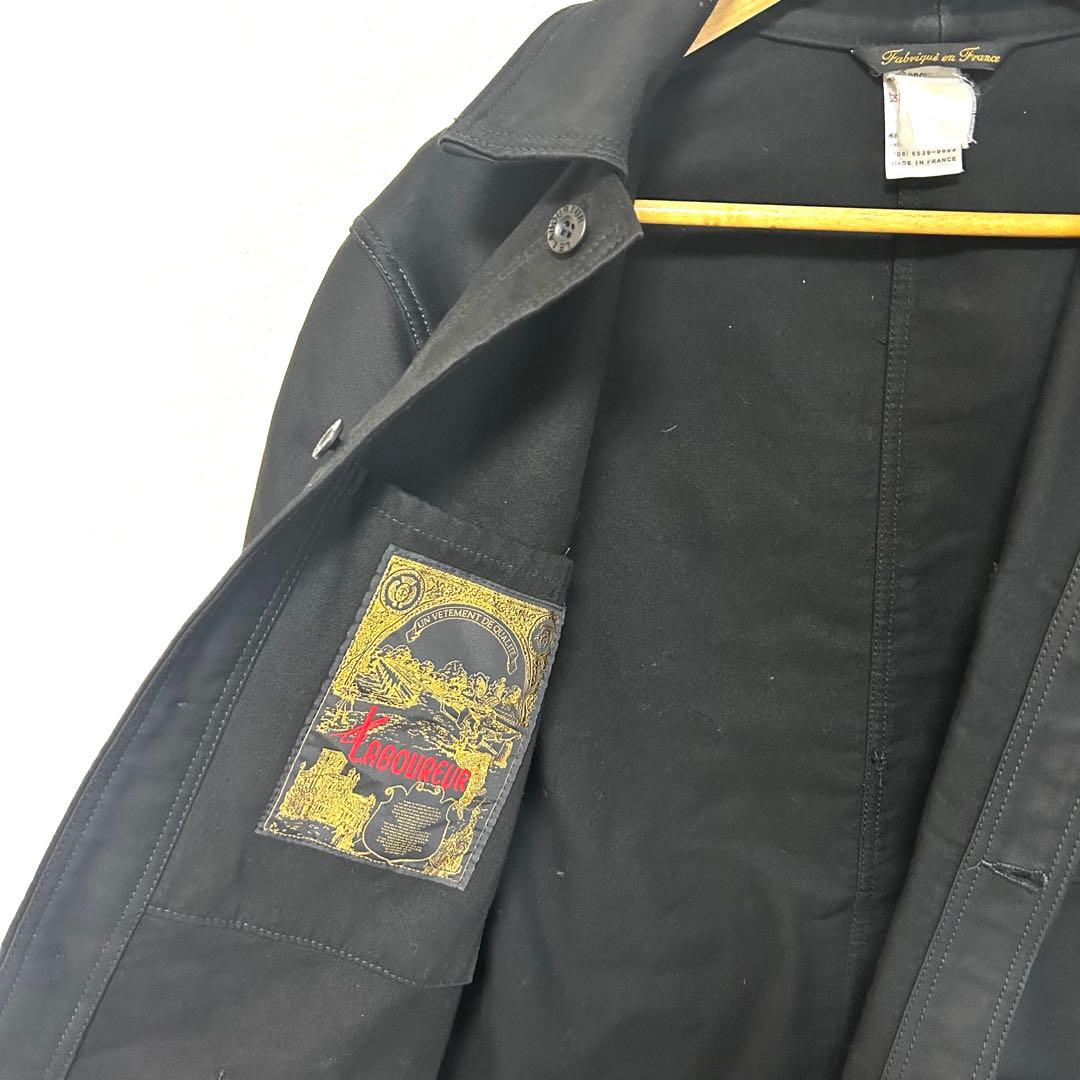 Laboureur ラブルール モールスキンカバーオール サイズ 2 ブラック
