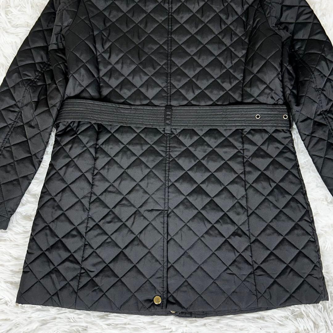 美品✨ローレンラルフローレン キルティングジャケット ベルト フード 金ボタン
