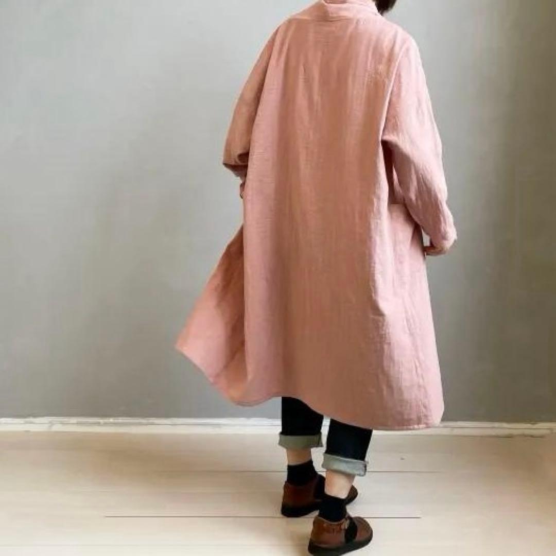 美品☆sonoiro☆ローブカーディガン ダブルガーゼ ロングカーディガン 桜色
