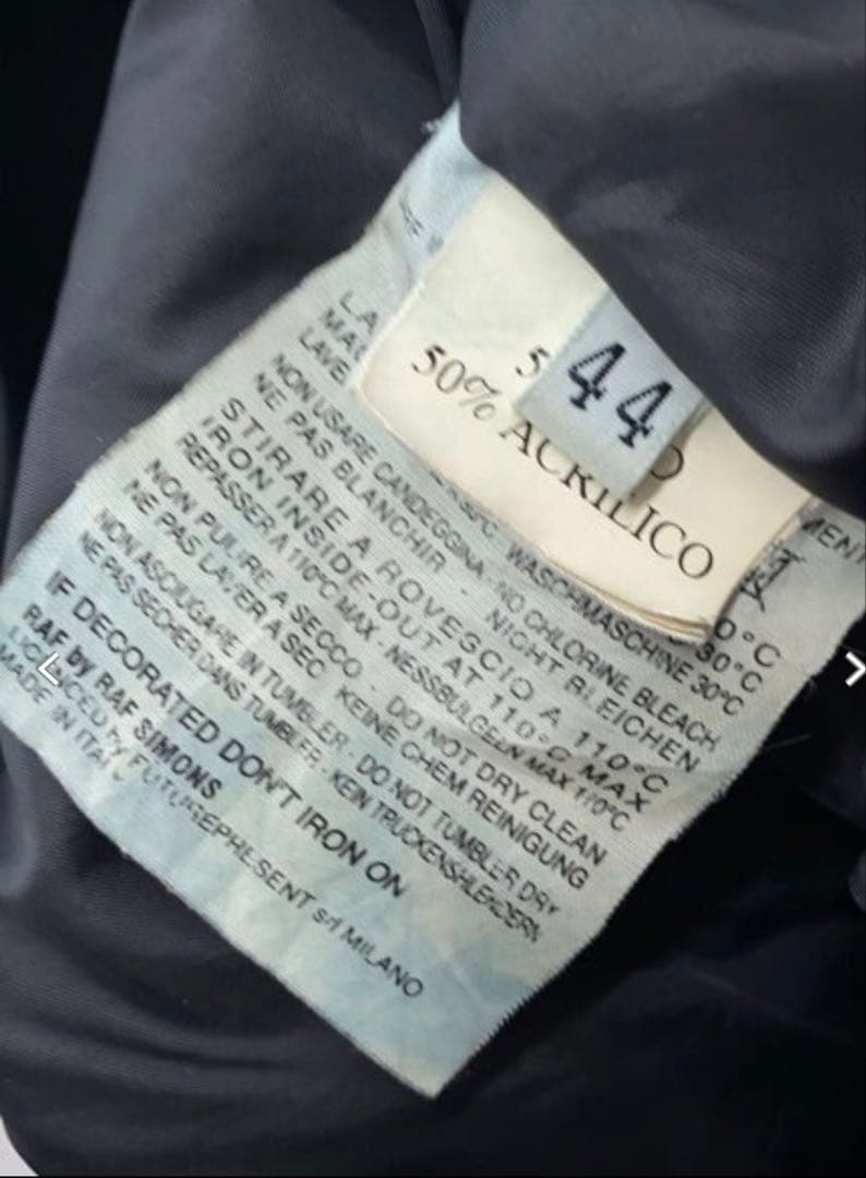 た*ゆ様 raf by raf simons レザー切り替えナイロンブルゾン