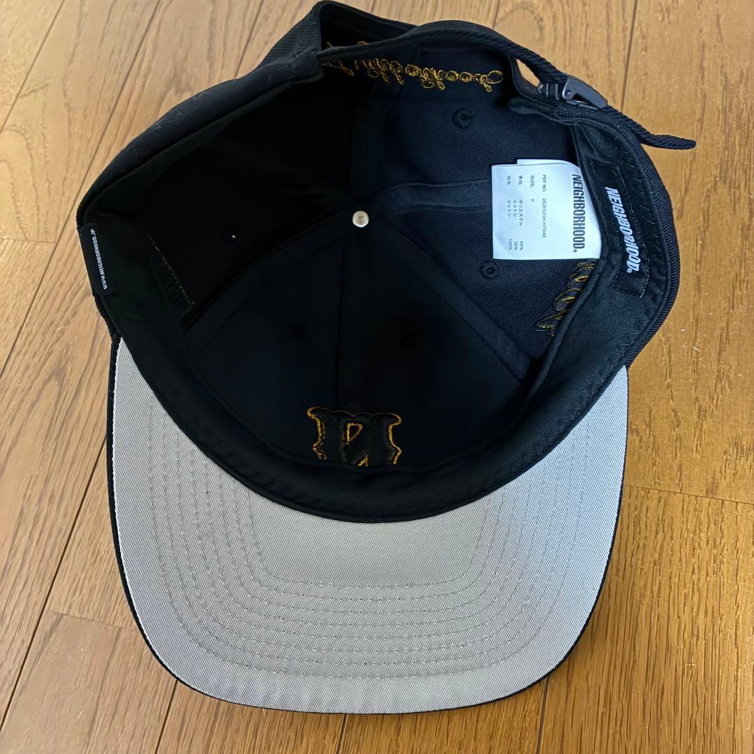 NEIGHBORHOOD BASEBALL CAP ブラック×ゴールド