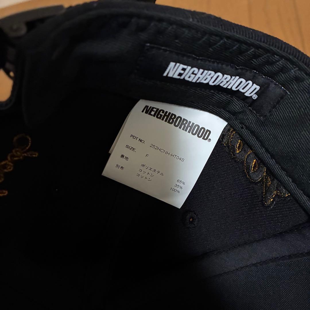 NEIGHBORHOOD BASEBALL CAP ブラック×ゴールド