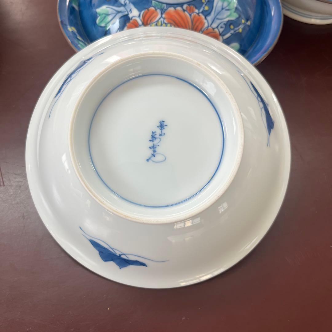 有田焼/染錦牡丹紋/雑煮碗/丼碗　華山萬右衛門/5客①倉