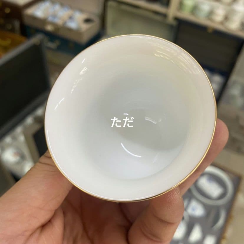 中国茶器 琺瑯彩掻花主人杯セット蓋付き茶器 飲茶食器 煎茶具 未使用品