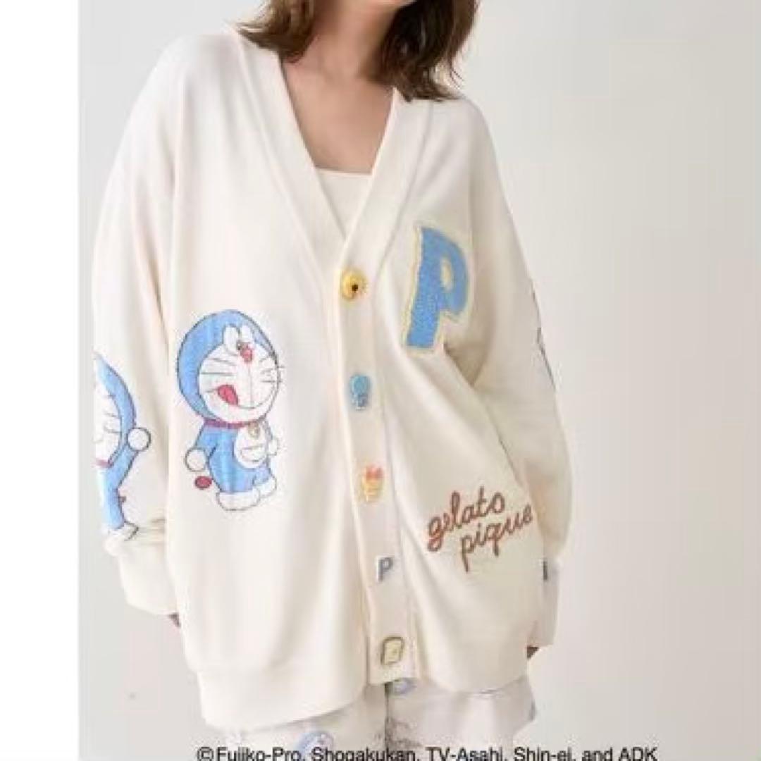 新品/ジェラピケ【ドラえもん】おはようおやすみカーディガン【ユニセックス】Ｍ－Ｌ