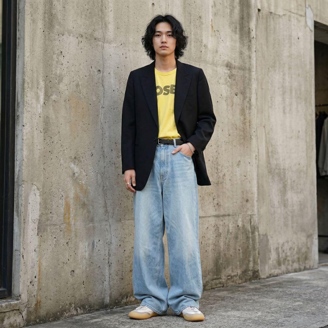 未使用★M★BURBERRY★テーラードジャケット★スーツ★黒★モヘヤ★金タグ
