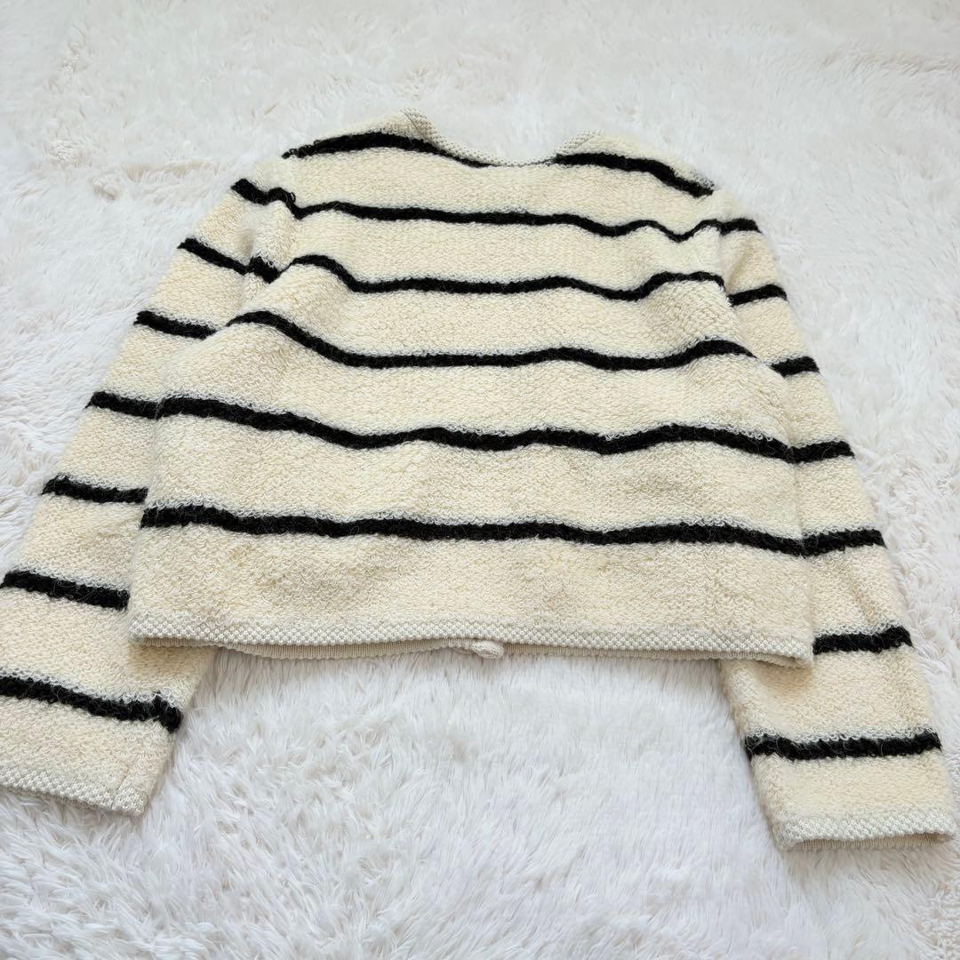 24AW✨シーナリー shenery アルパカ　ツイードボーダーニットジャケット