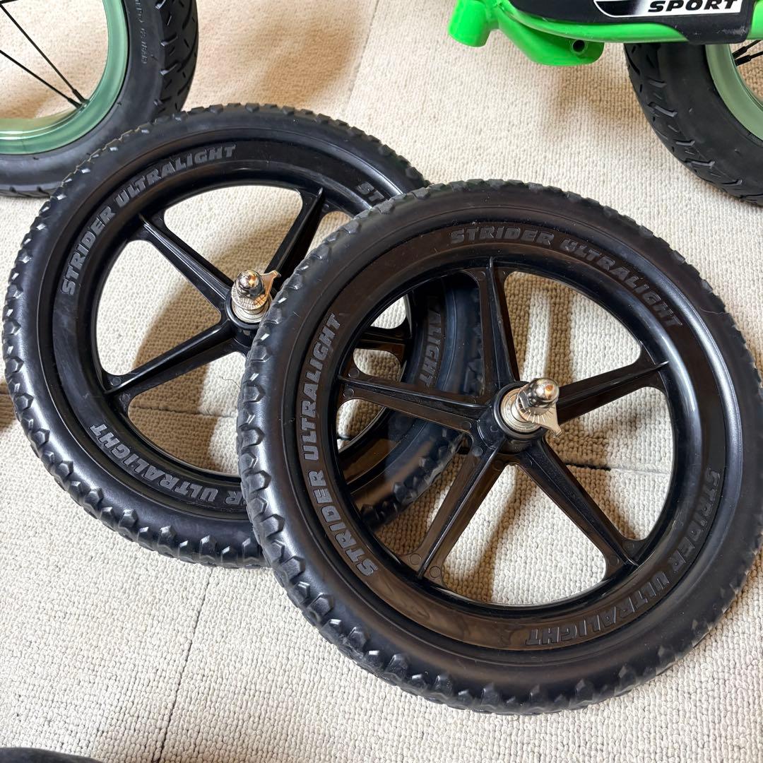 ストライダー カスタム DADDYLAB ホイール ハンドル ライトグリーン