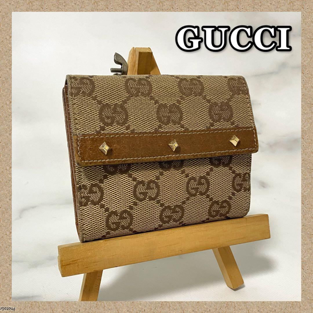 GUCCI＊グッチ＊折財布＊ライトブラウン✨