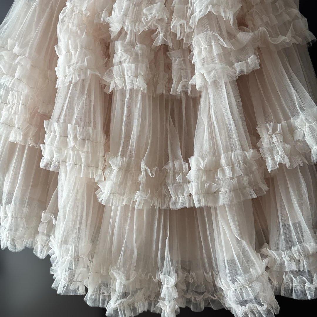 Ballerina” blooming tulleskirt pinkbeige